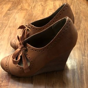 Vegan leather wedges